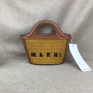NWT MARNI Tropicalia small Tote bag in brown